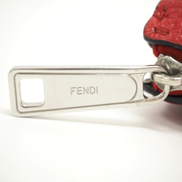 FENDI Monster Selleria Second Bag Pouch Clutch Red Men's - Picture 8 of 10